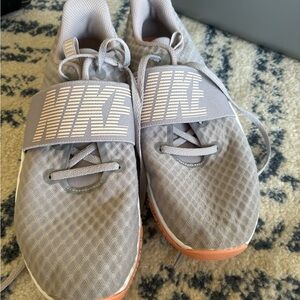 Nike Gray and Peach Sneakers